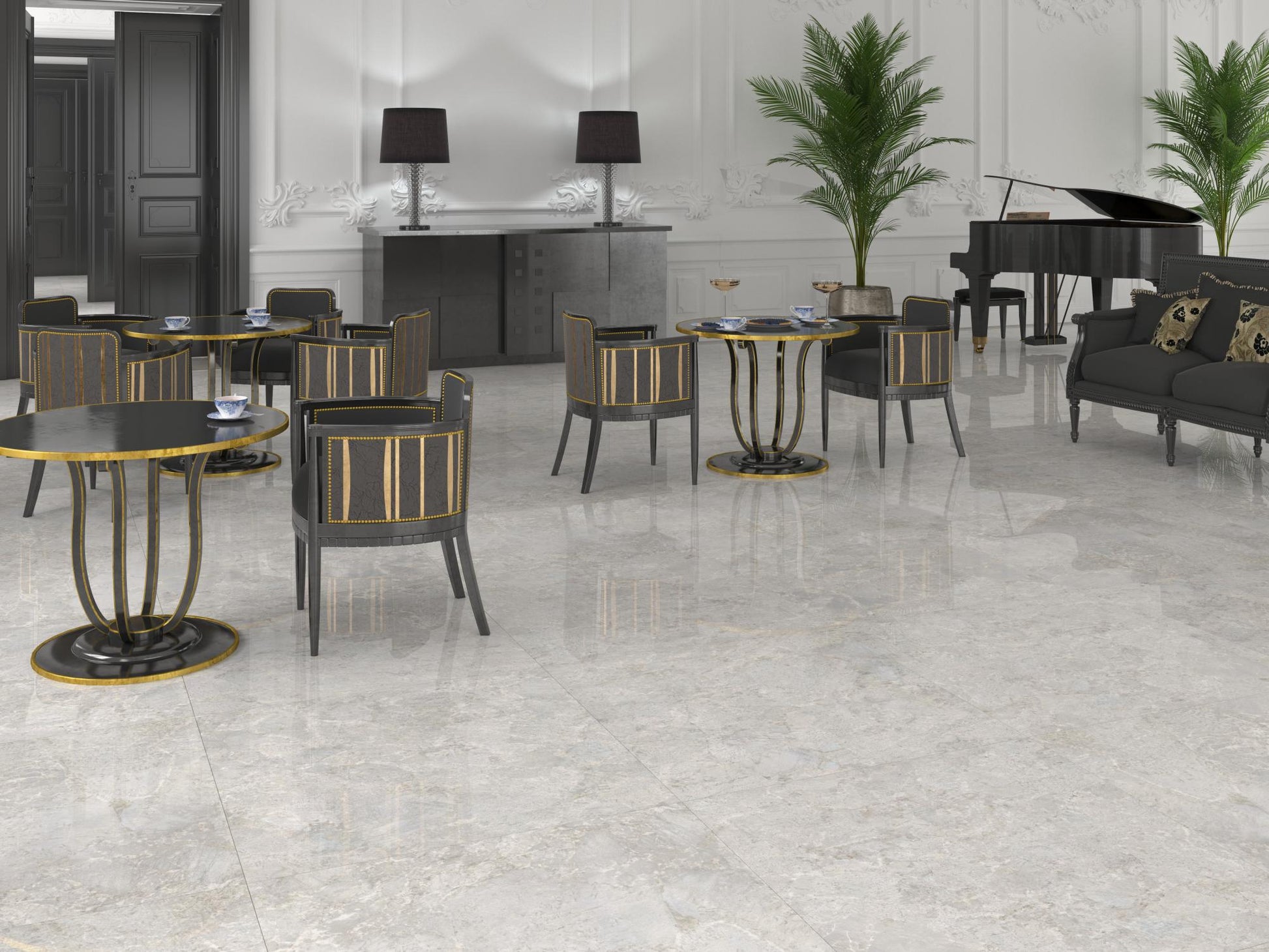 Carrelage Effet Marbre Amazonite Pearl Satin 90x90 cm de Dune