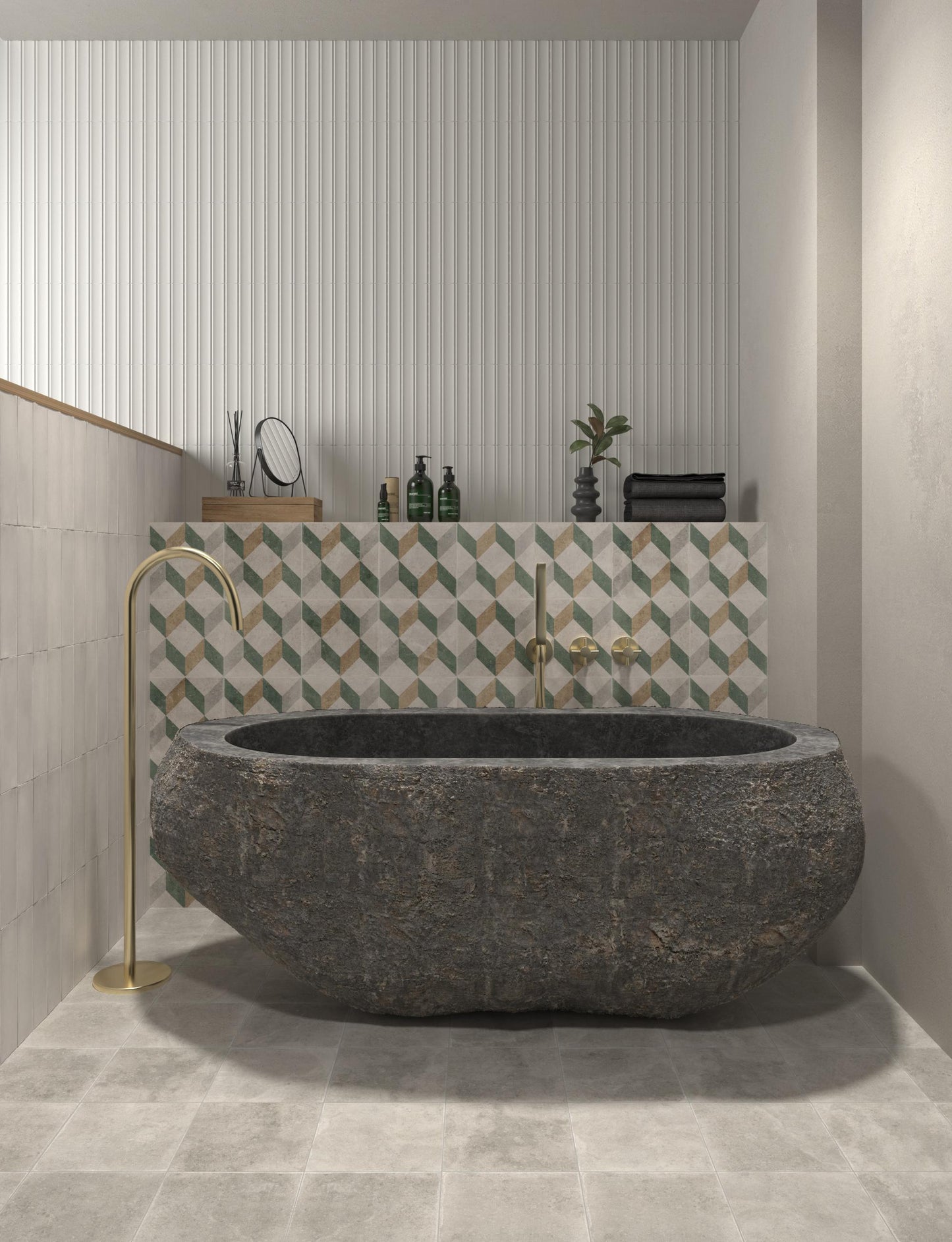 Carrelage Effet Carreau de Ciment Grazie 20x20 cm de Dune