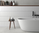 Carrelage Effet Zellige Flat White Matt 7.5x30 cm de DuneBoite de 0.495 m²