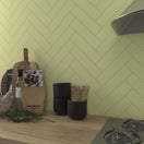 Carrelage Effet Zellige Flat Mustard Matt 7.5x30 cm de DuneBoite de 0.495 m²