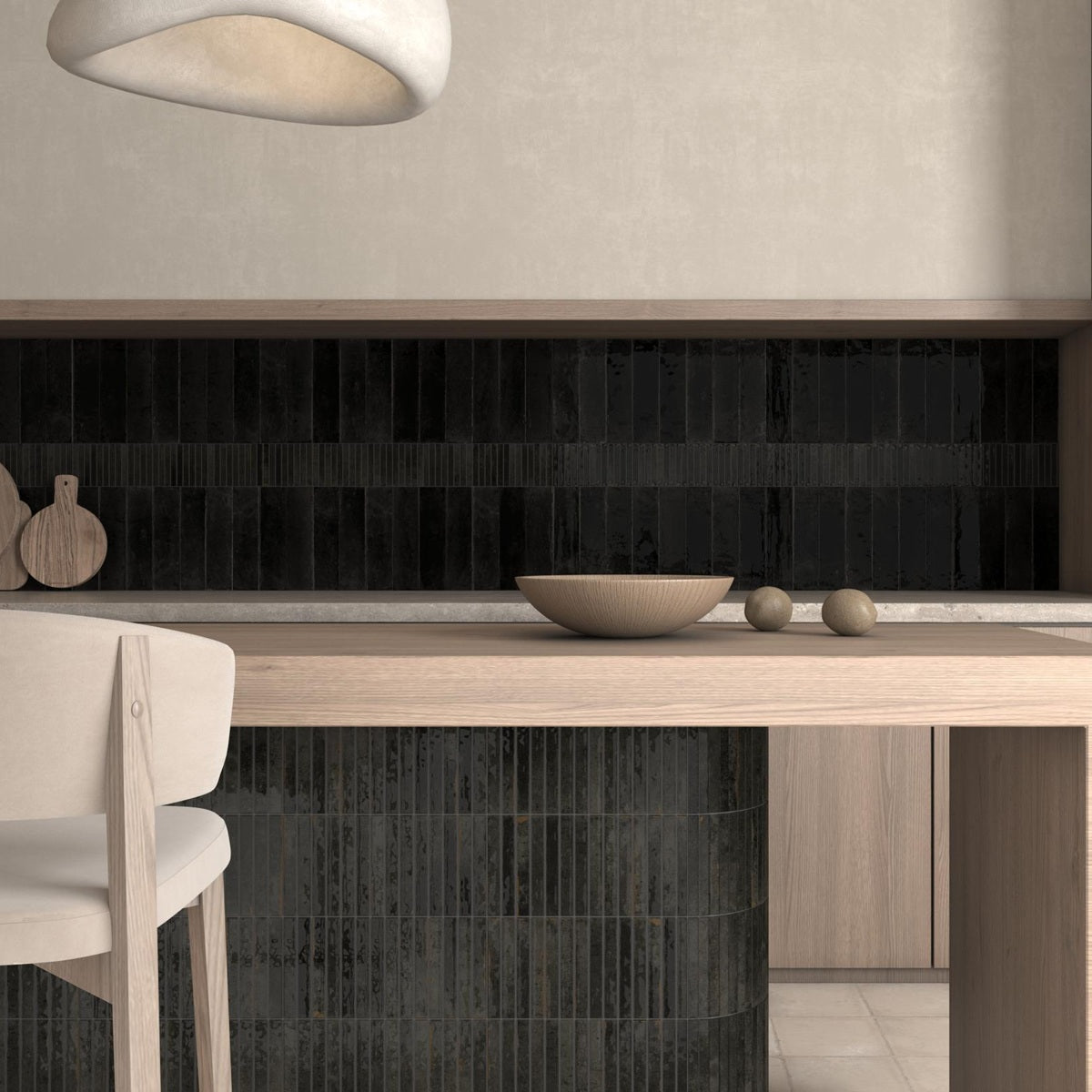 Carrelage Mural Kit Kat Mosaic Noche Glossy 11,5x23,1 cm de Dune