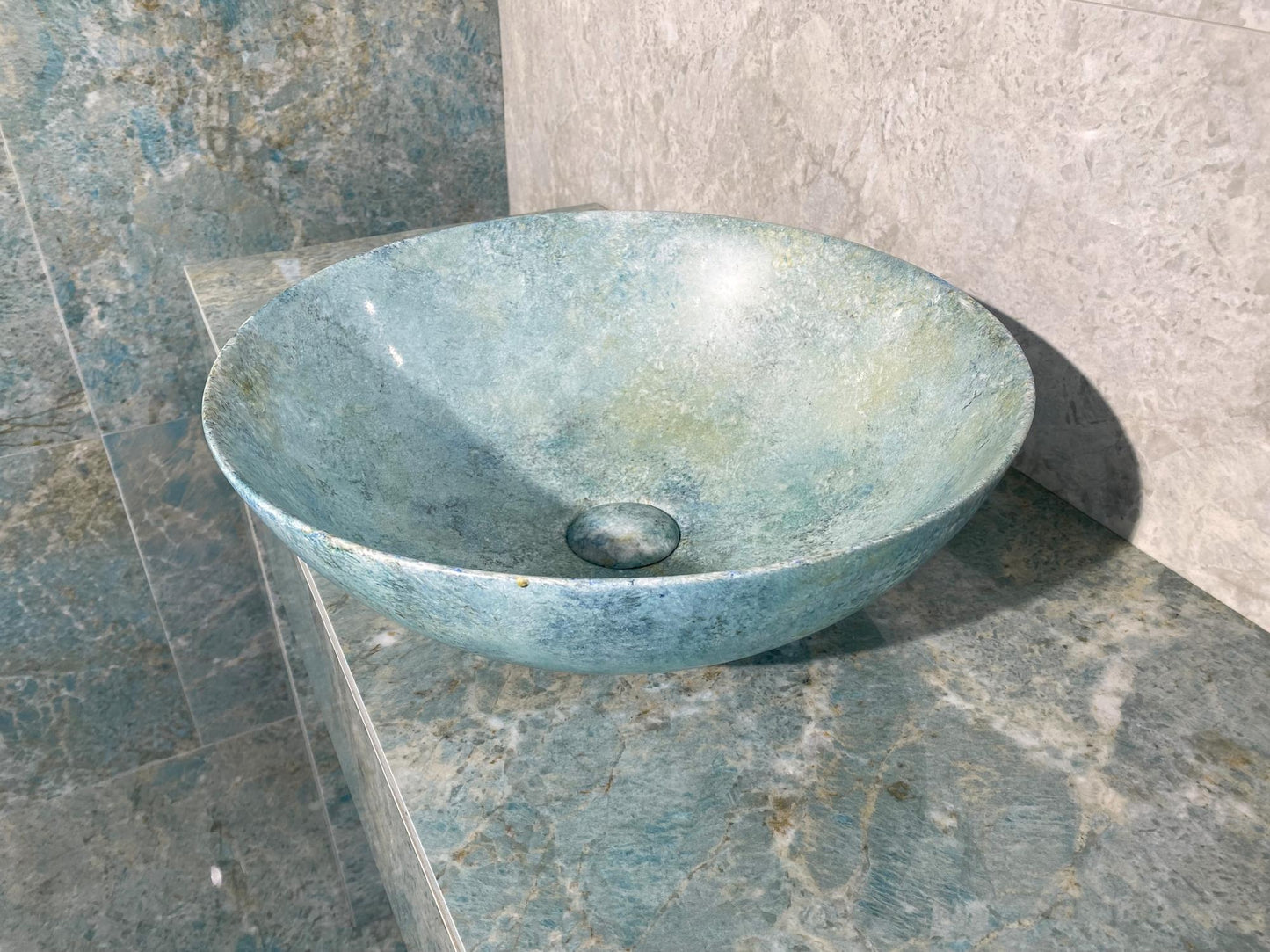Carrelage Effet Marbre Amazonite Pearl Satin 60x120 cm de Dune