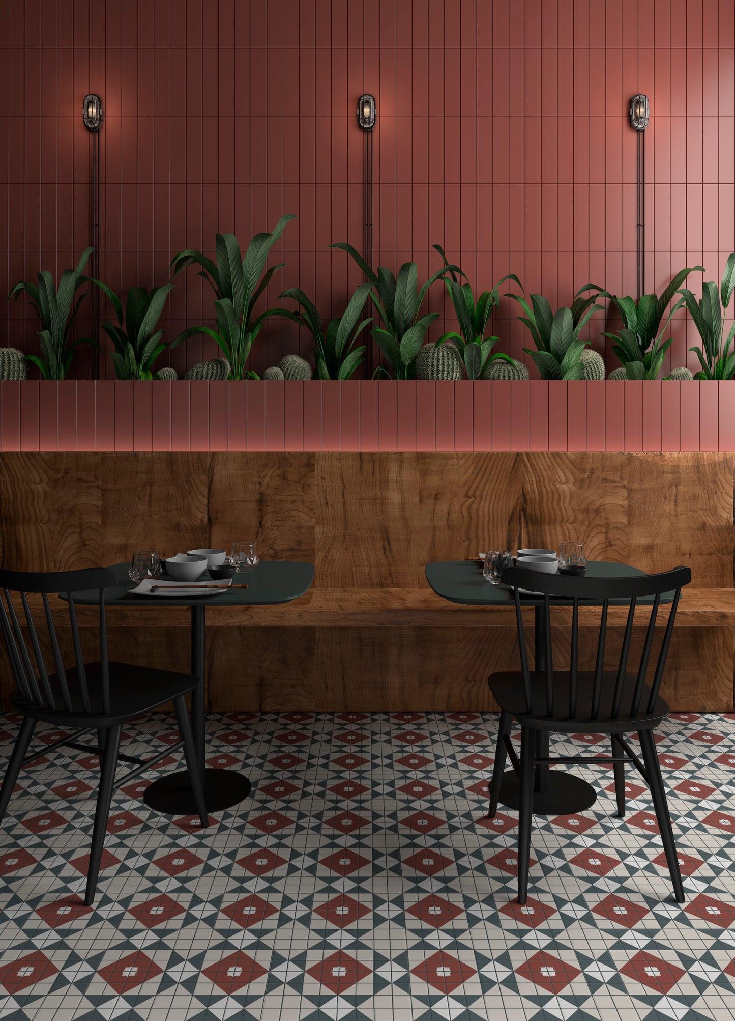 Carrelage Effet Mosaique Mintons Balmoral 20x20 cm de Dune