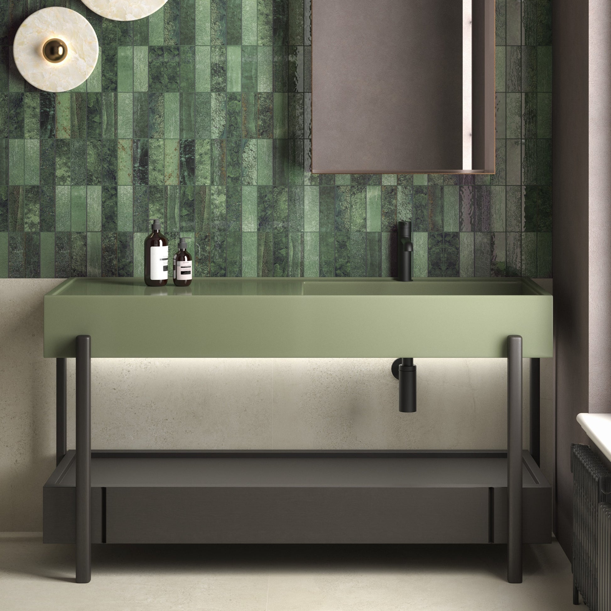 Carrelage Effet Zellige Terraluz Verde 14,7x14,7 cm de Dune