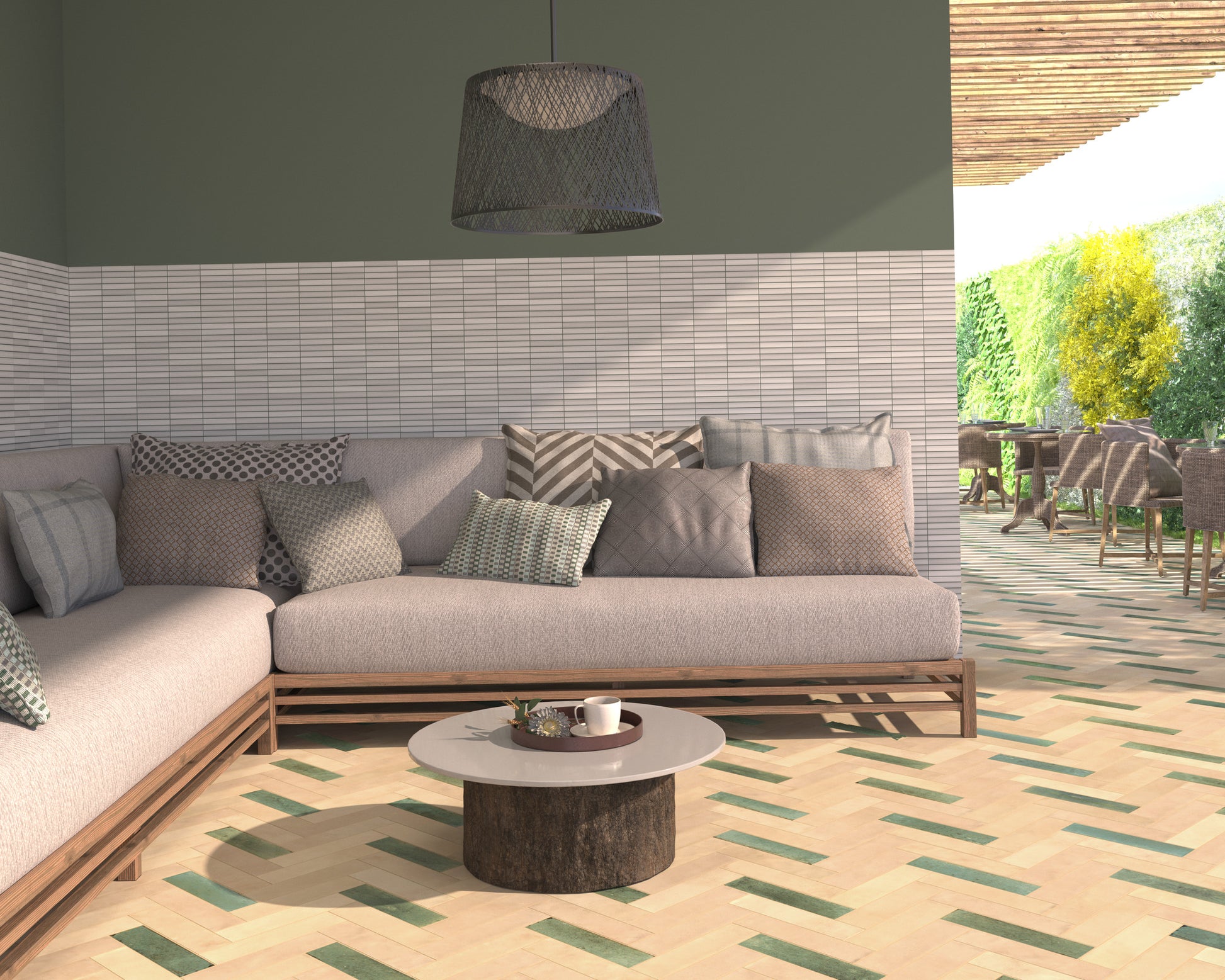 Carrelage Effet Zellige Agadir Cotto Claro Mate 7x28 cm de Dune