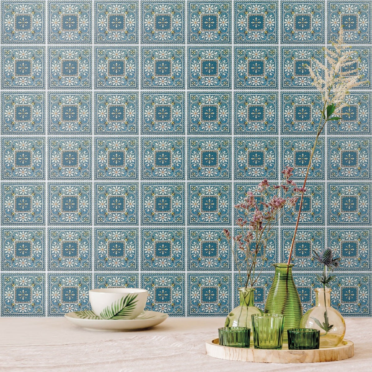 Carrelage Effet Carreau de ciment Marlow Tansy 11,5x11,5 cm de Nanda Tiles