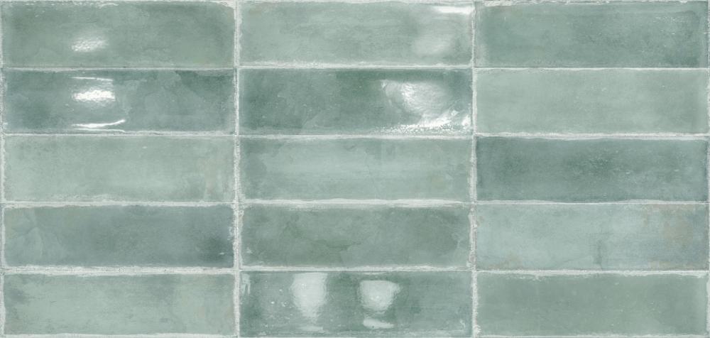 Carrelage effet Zellige Atlantique Aquamarine 6,9x24 cm de Dune