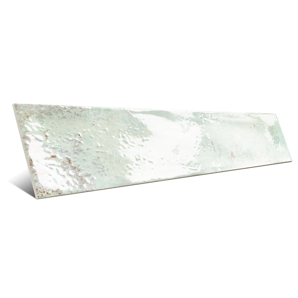 Faience Murale Effet Zellige Bayonne Green 7,5x30 cm de Mainzu