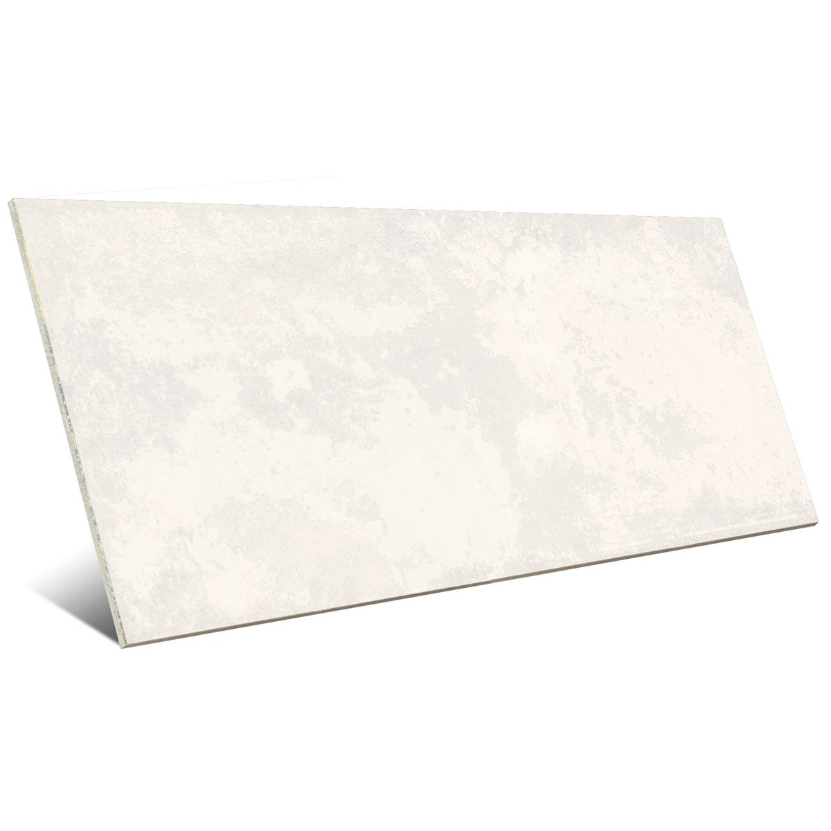 Carreau Biarritz Blanco de Mainzu, faïence blanche effet zellige 7,5 × 15 cm présentée seule sur fond blanc.