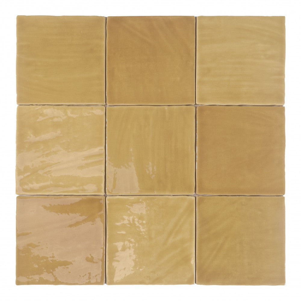 Carrelage Effet Zellige Brillant Tabarca Miel 15x15 cm de Dune