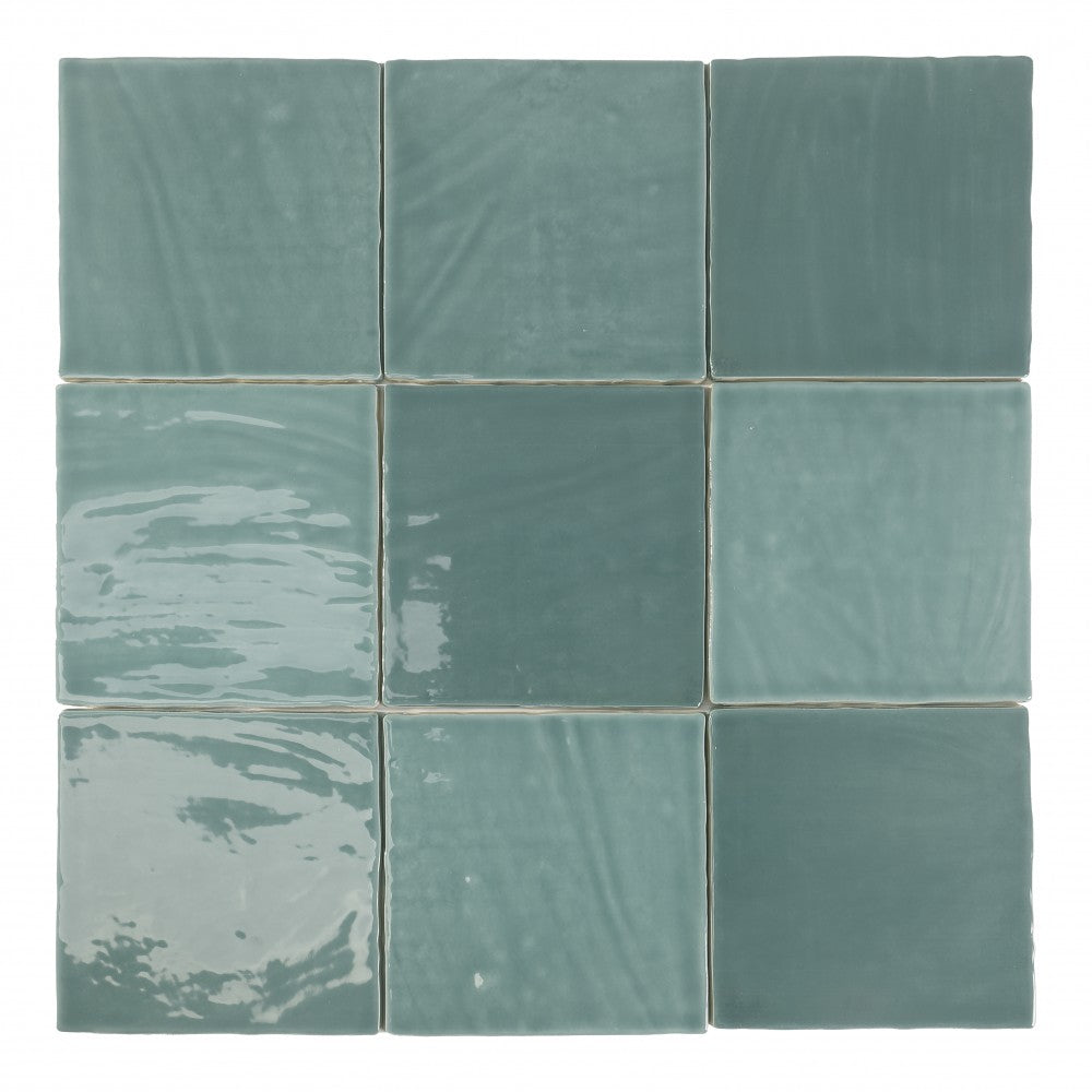 Carrelage Effet Zellige Brillant Tabarca Turquesa 15x15 cm de Dune