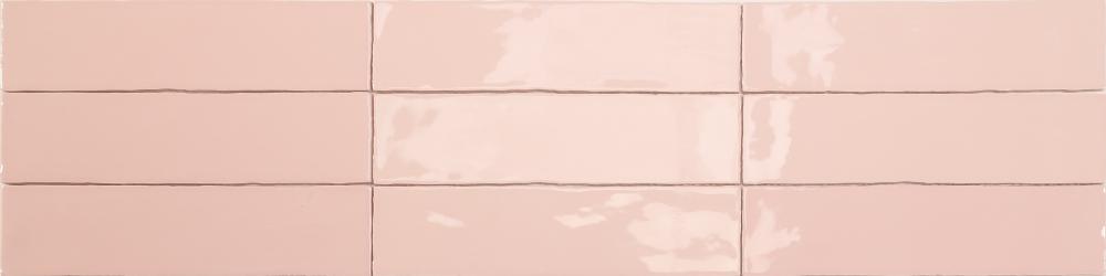 carreau effet zellige rose serie altea-talco-brillant 7,5 x 30 cm