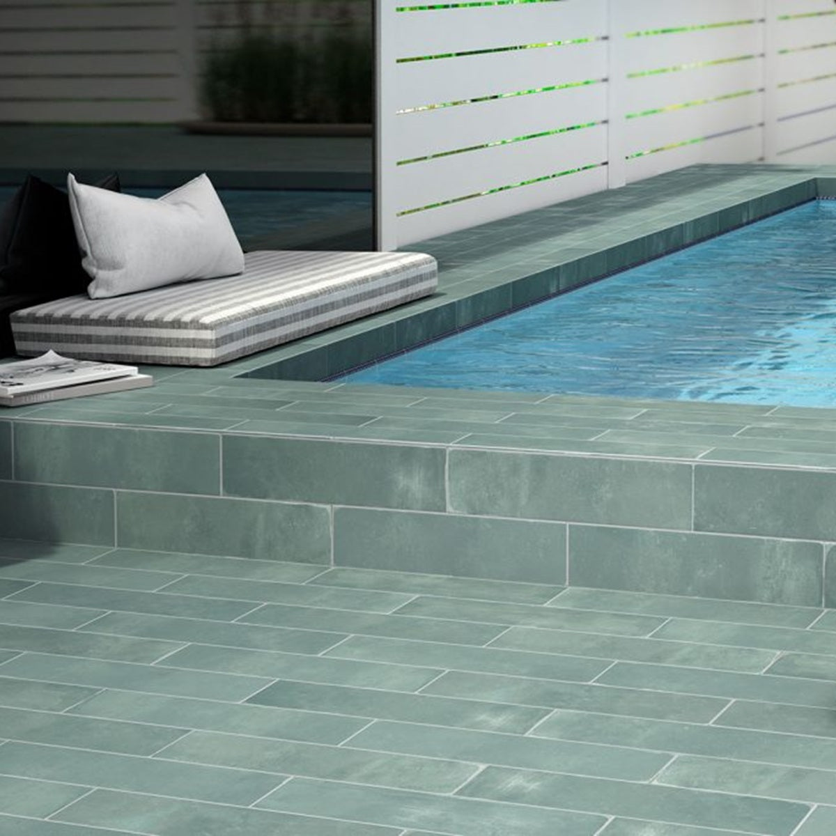 Carrelage sol et mur Natural Lagoon Mat 9,2x36,8 cm de Cevica