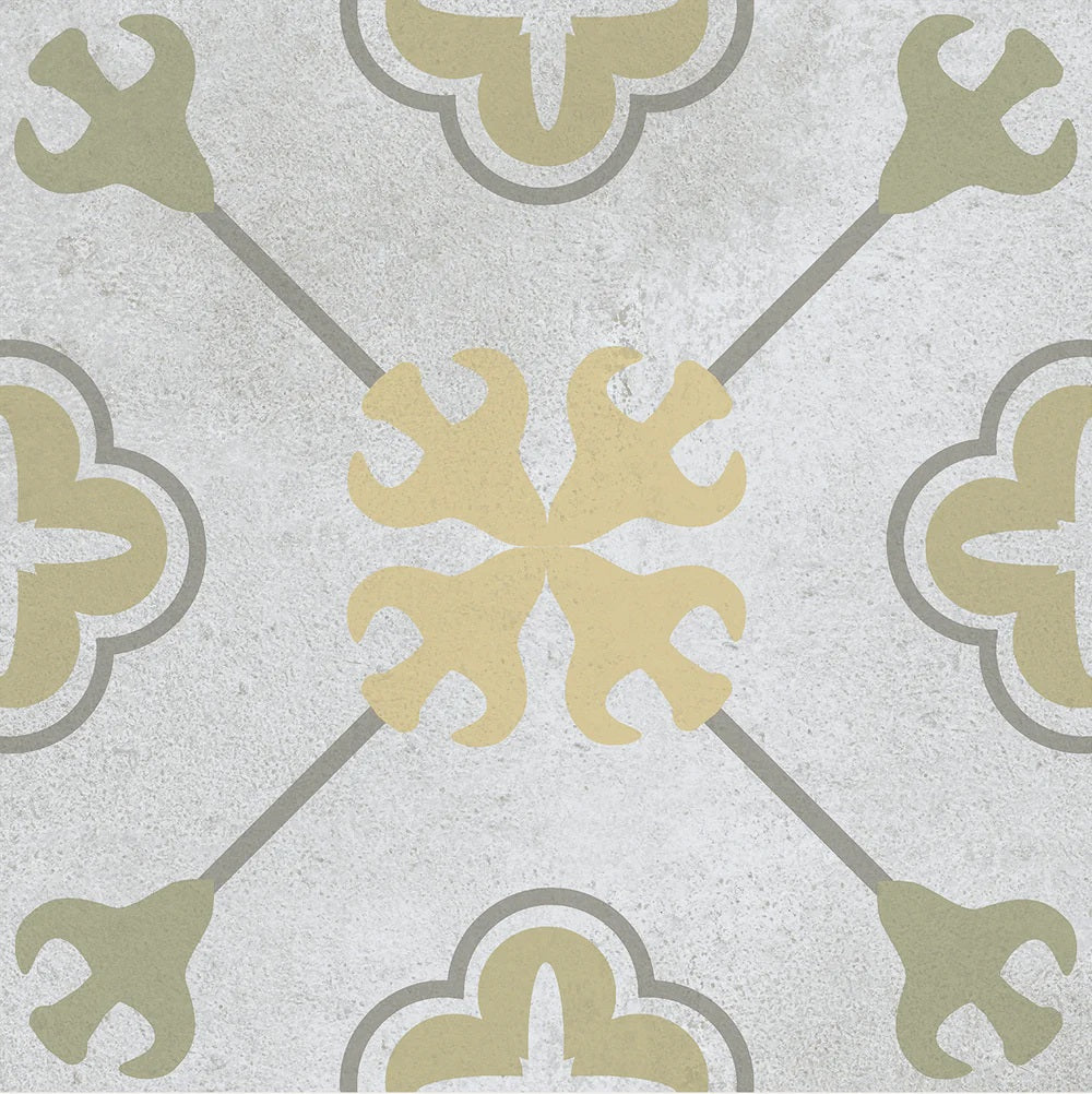 Carrelage Effet Carreau de Ciment Monserrate Vert 33,5 x 33,5 cm