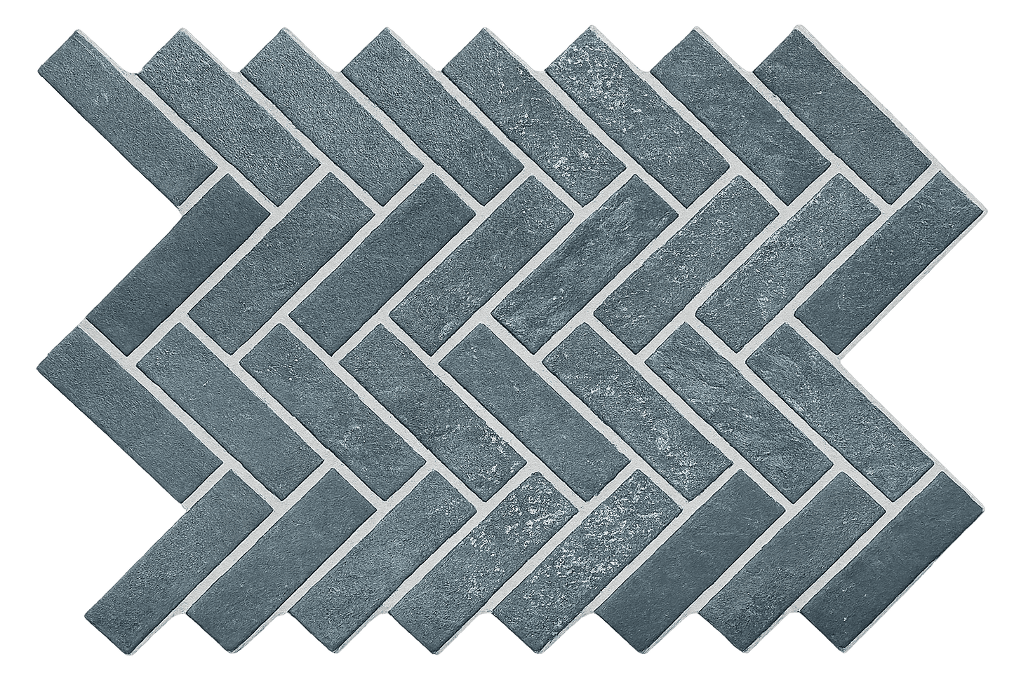 carrelage effet brique en baton rompu bleu 