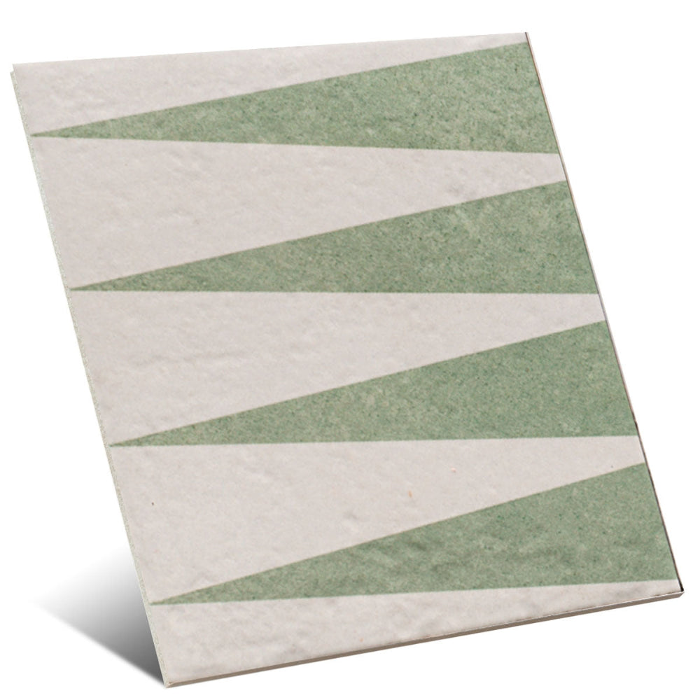 Carrelage Effet carreau de ciment Green Garden Decor Green Four 20x20 cm de Mainzu