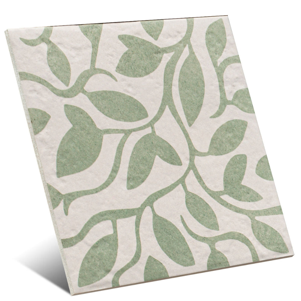 Carrelage Effet carreau de ciment Green Garden Decor Green Five 20x20 cm de Mainzu