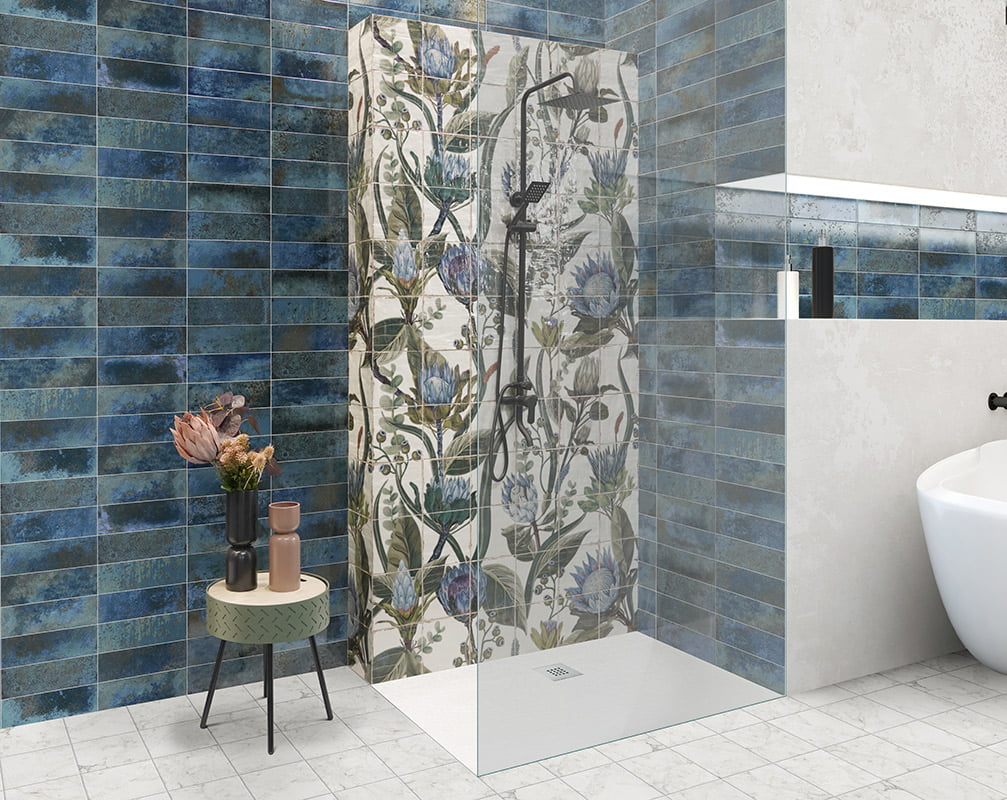 Carrelage Fresque Murale Decor Fleuri Protea 120x120 cm de Mainzu