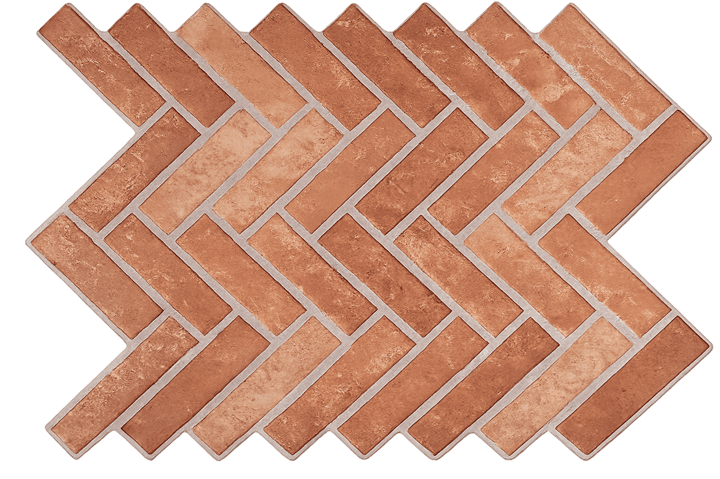 carrelage effet brique en baton rompu Cardera Terracotta
