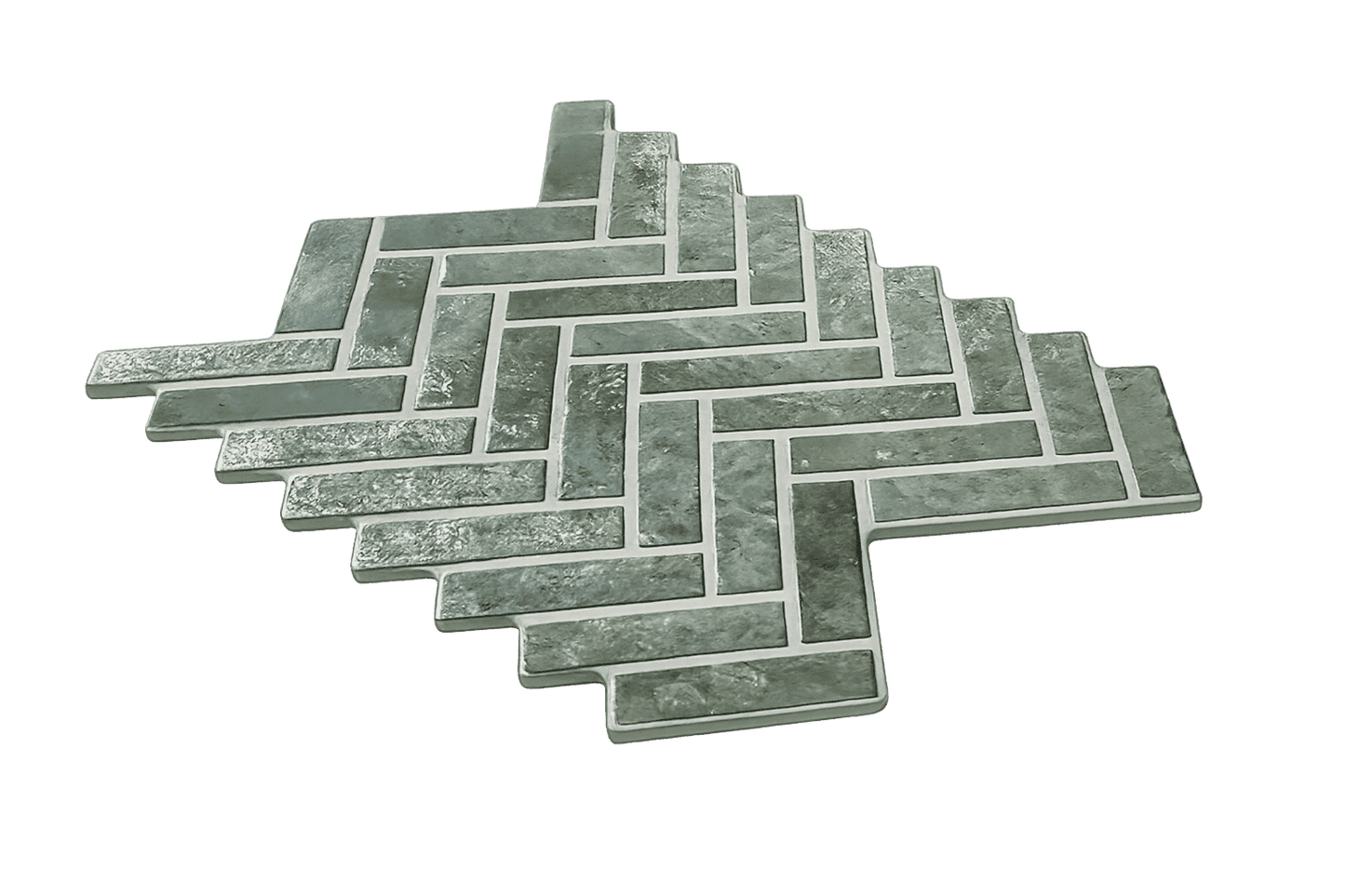 Carrelage effet brique en baton ronpu vert 