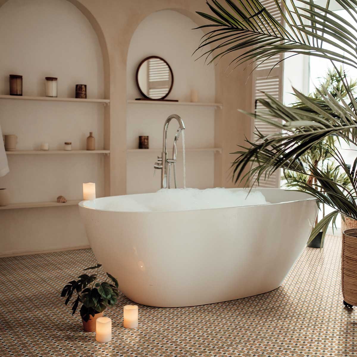 Carrelage Effet Carreau de Ciment Alhambra Tessina 20x20 cm de Nanda Tiles