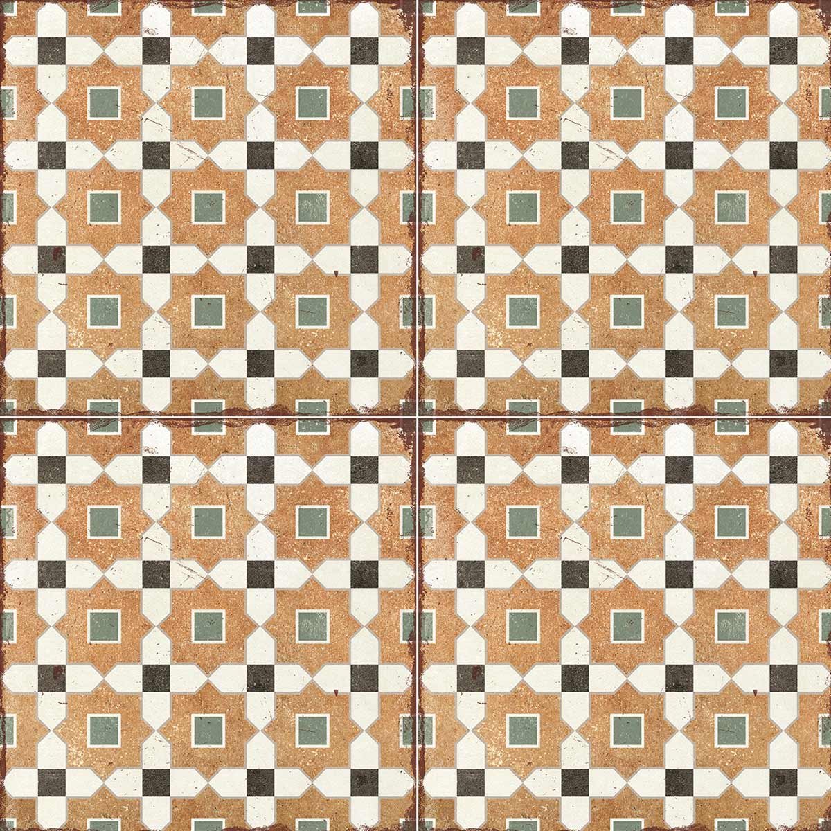 Carrelage Effet Carreau de Ciment Alhambra Tessina 20x20 cm de Nanda Tiles