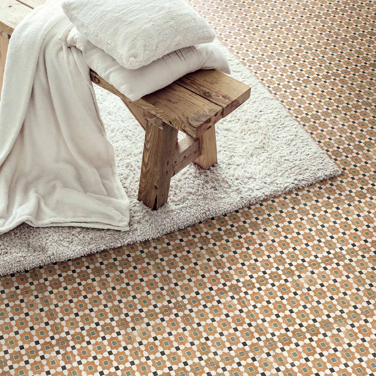 Carrelage Effet Carreau de Ciment Alhambra Tessina 20x20 cm de Nanda Tiles