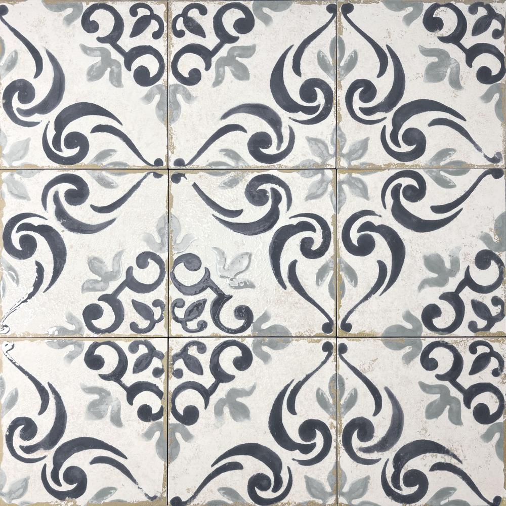 Carrelage Effet Carreau de Ciment Barraquetes Marengo 20x20 cm de Dune