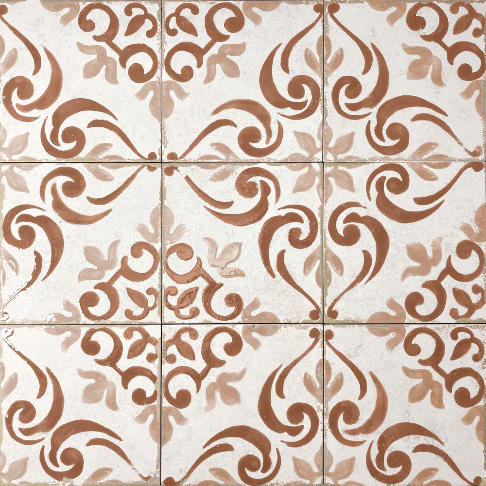 Carrelage Effet Carreau de Ciment Barraquetes Teja 20x20 cm de Dune