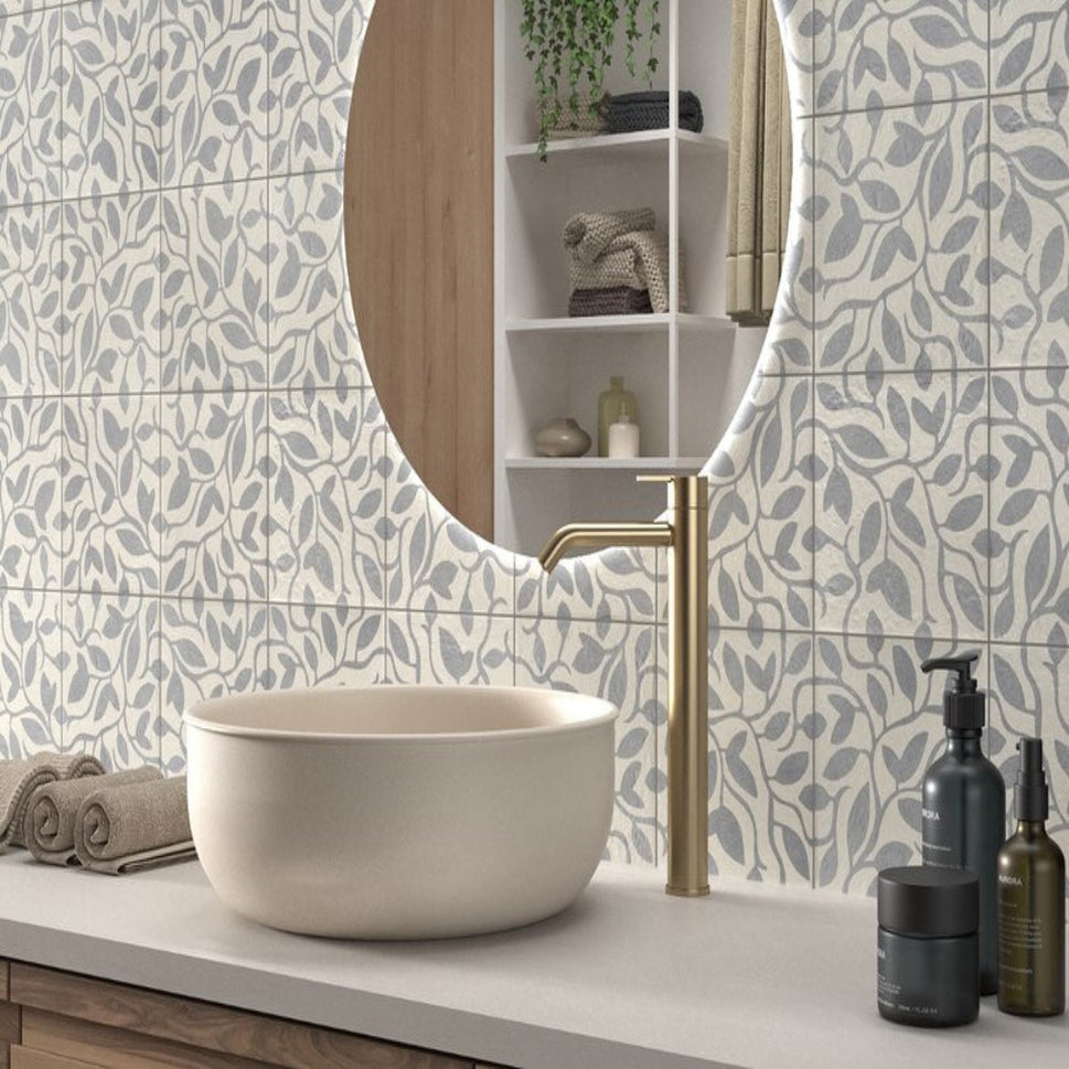 Carrelage Effet carreau de ciment Blue Water Decor Blue Five 20x20 cm de Mainzu