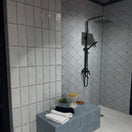 Carrelage Effet carreau de ciment Blue Water Decor Blue Three 20x20 cm de MainzuBoite de 1 m² / White Season