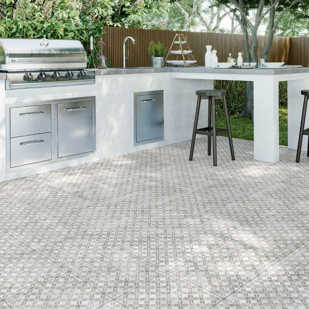 Carrelage Effet Carreau de Ciment Fresco Ash 32,9 x 32,9 cm de Realonda