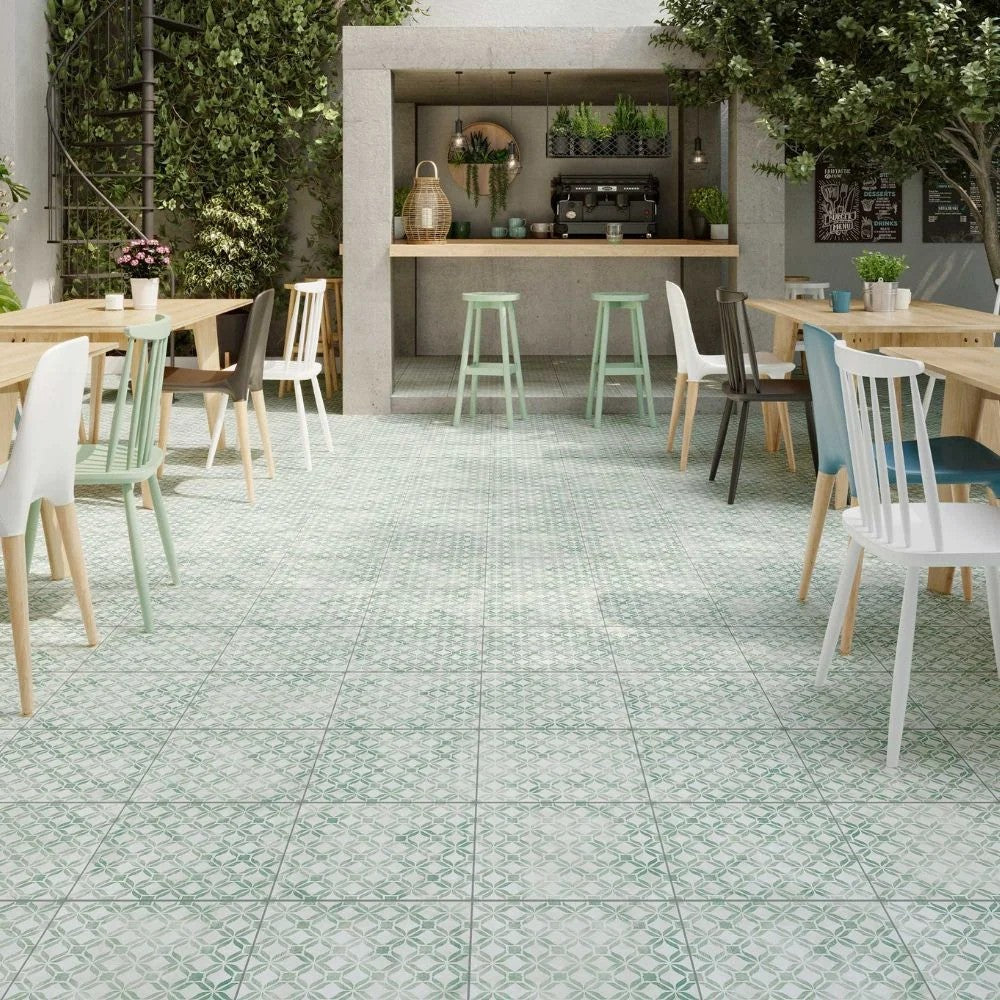 Carrelage Effet Carreau de Ciment Fresco Mint 32,9 x 32,9 cm de Realonda