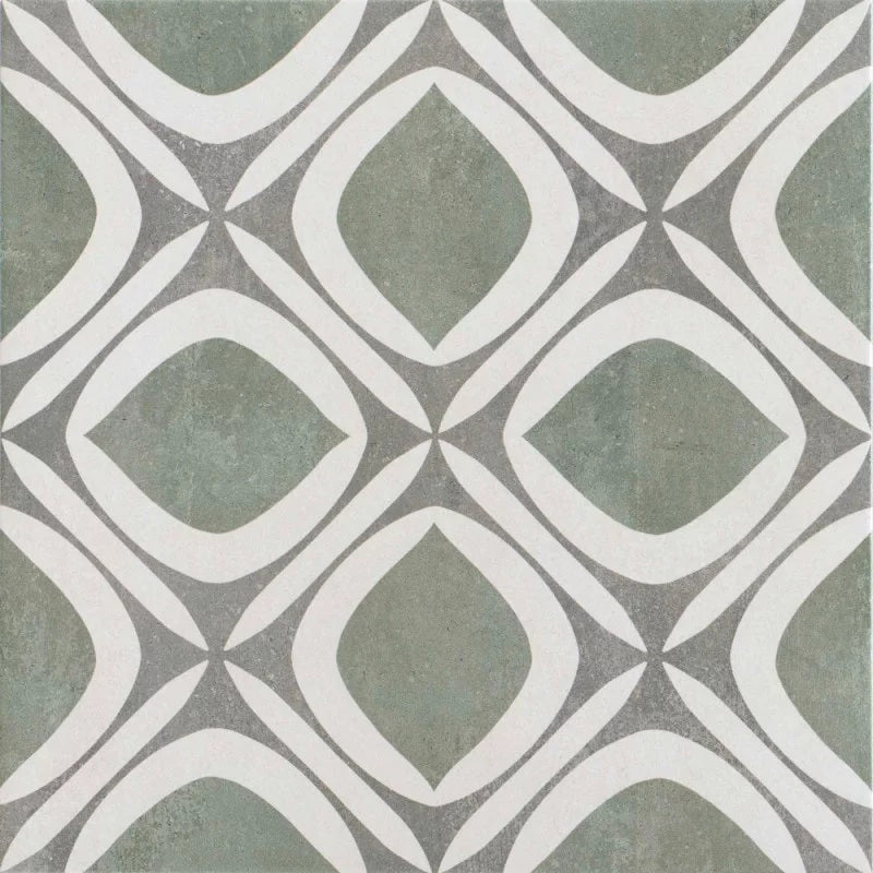 Carrelage Effet carreau de ciment Galway Sage 33x33 cm de Realonda