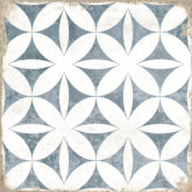 Carrelage Effet Carreau Ciment Grafton Abbey Blue 20x20 cm de Nanda Tiles