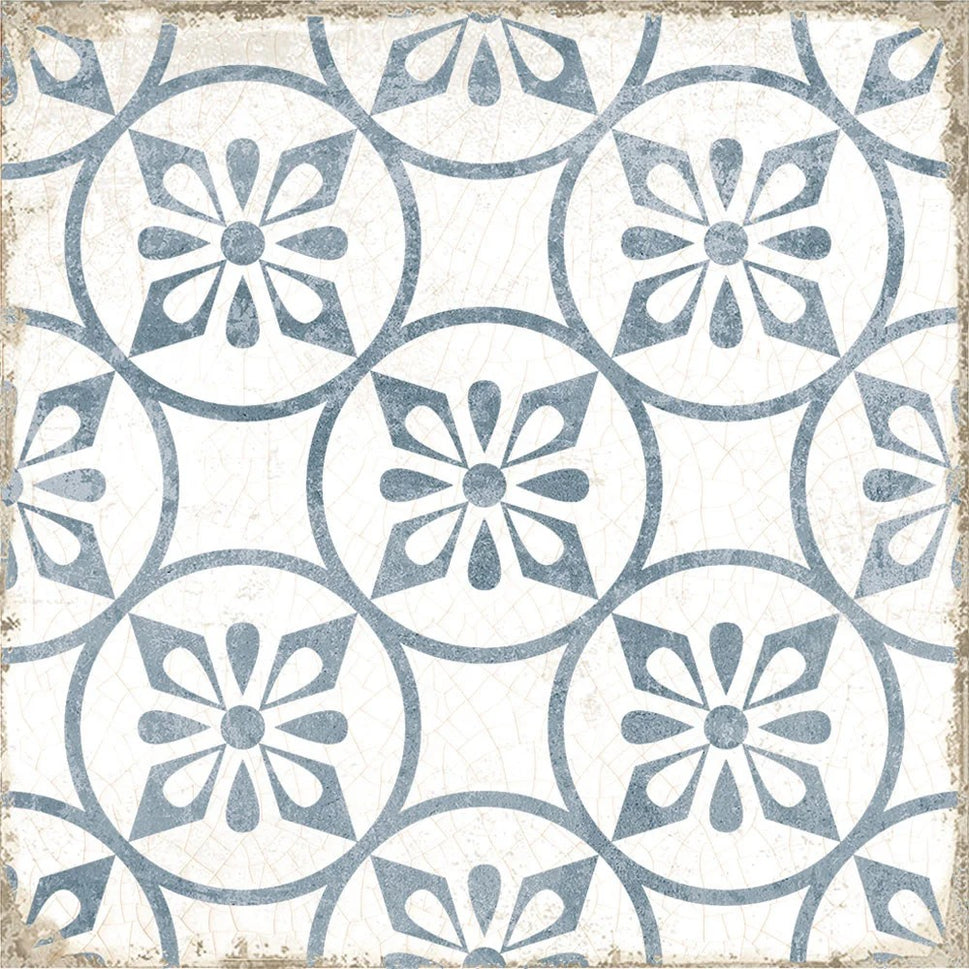 Carrelage Effet Carreau Ciment Grafton Capel Blue 20x20 cm de Nanda Tiles