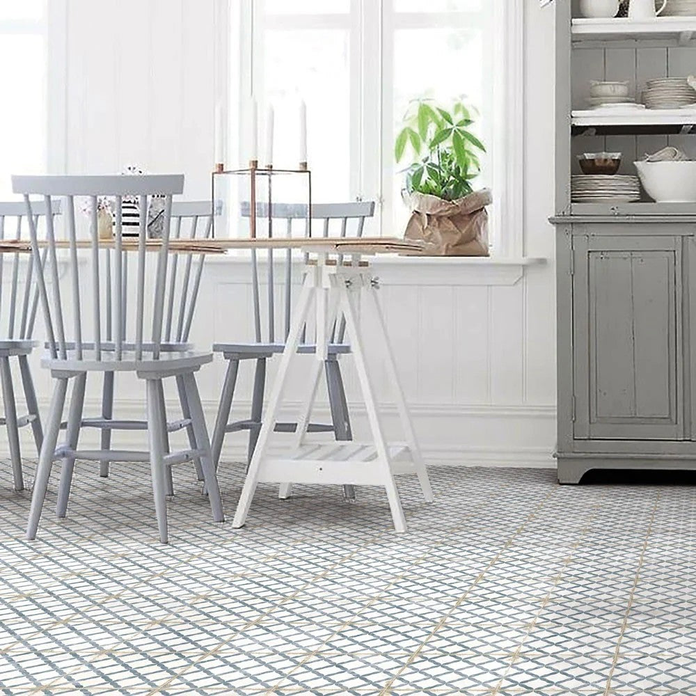 Carrelage Effet Carreau Ciment Grafton Dorset Blue 20x20 cm de Nanda Tiles