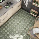 Carrelage Effet carreau de ciment Green Garden Decor Prairie 20x20 cm de MainzuBoite de 1 m² / Decor Prairie