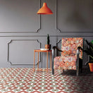 Carrelage Effet Carreau de Ciment Terracotta Kompas Vetro 20x20 cm de Nanda TilesBoite 0.52 m² / Vetro