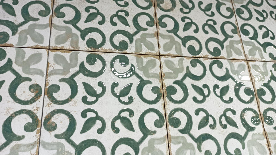 Carrelage Effet Carreau de Ciment Mareny Verde 20x20 cm de Dune