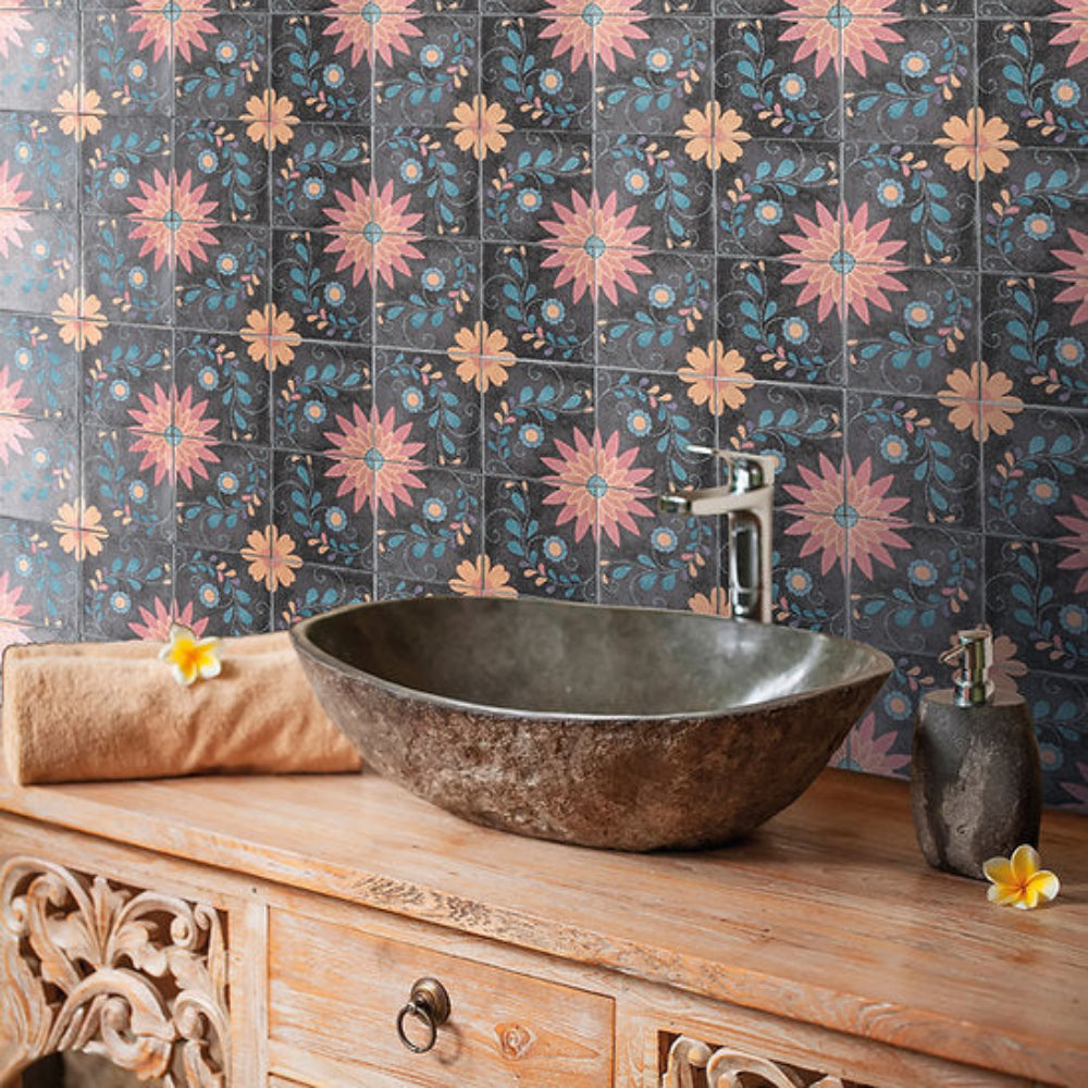 Carrelage Effet Carreaux de ciment Marlow Adelina 11,5x11,5 cm de Nanda Tiles