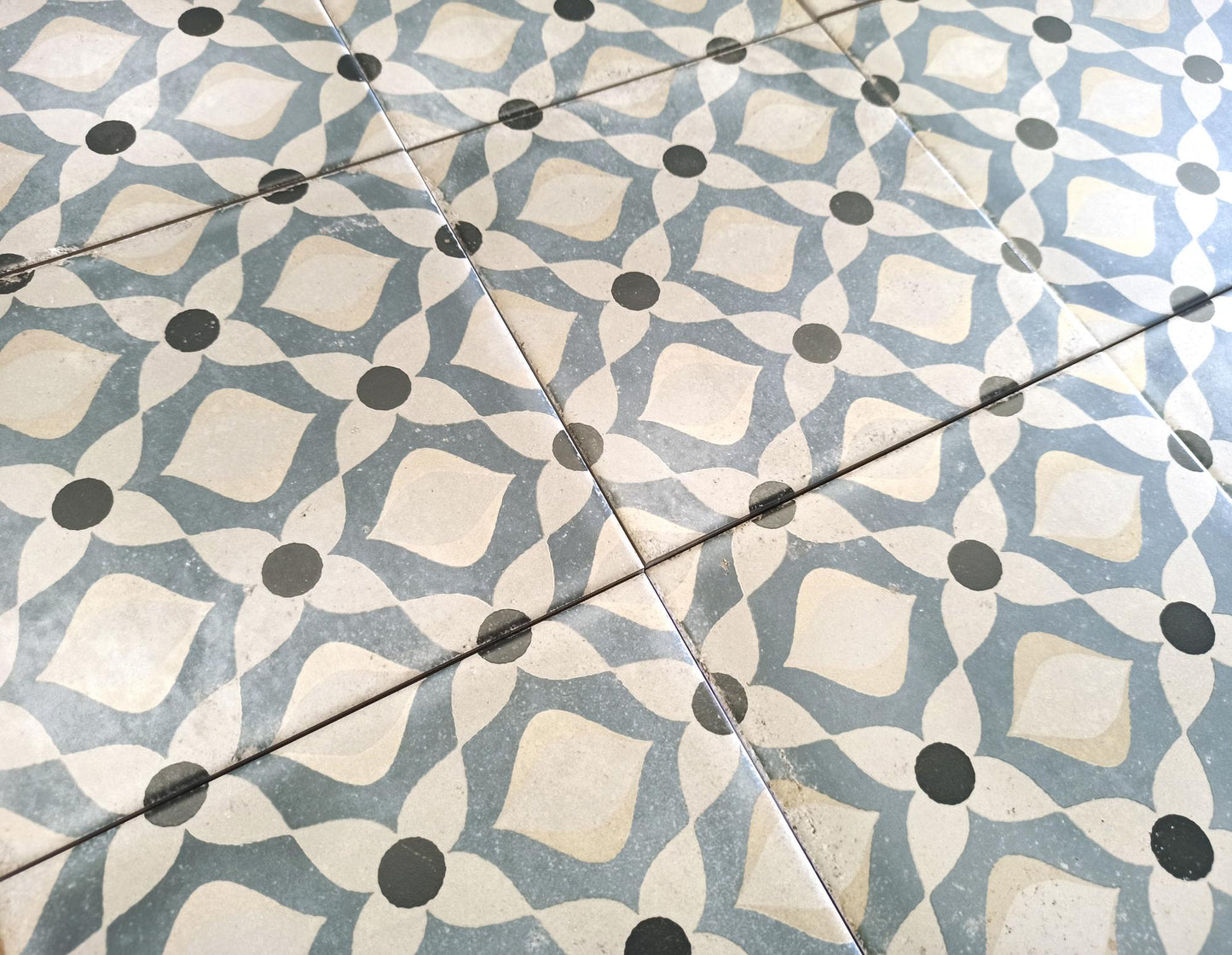 Carrelage Effet Carreau de Ciment Nantes Blue 20x20 cm de Dune