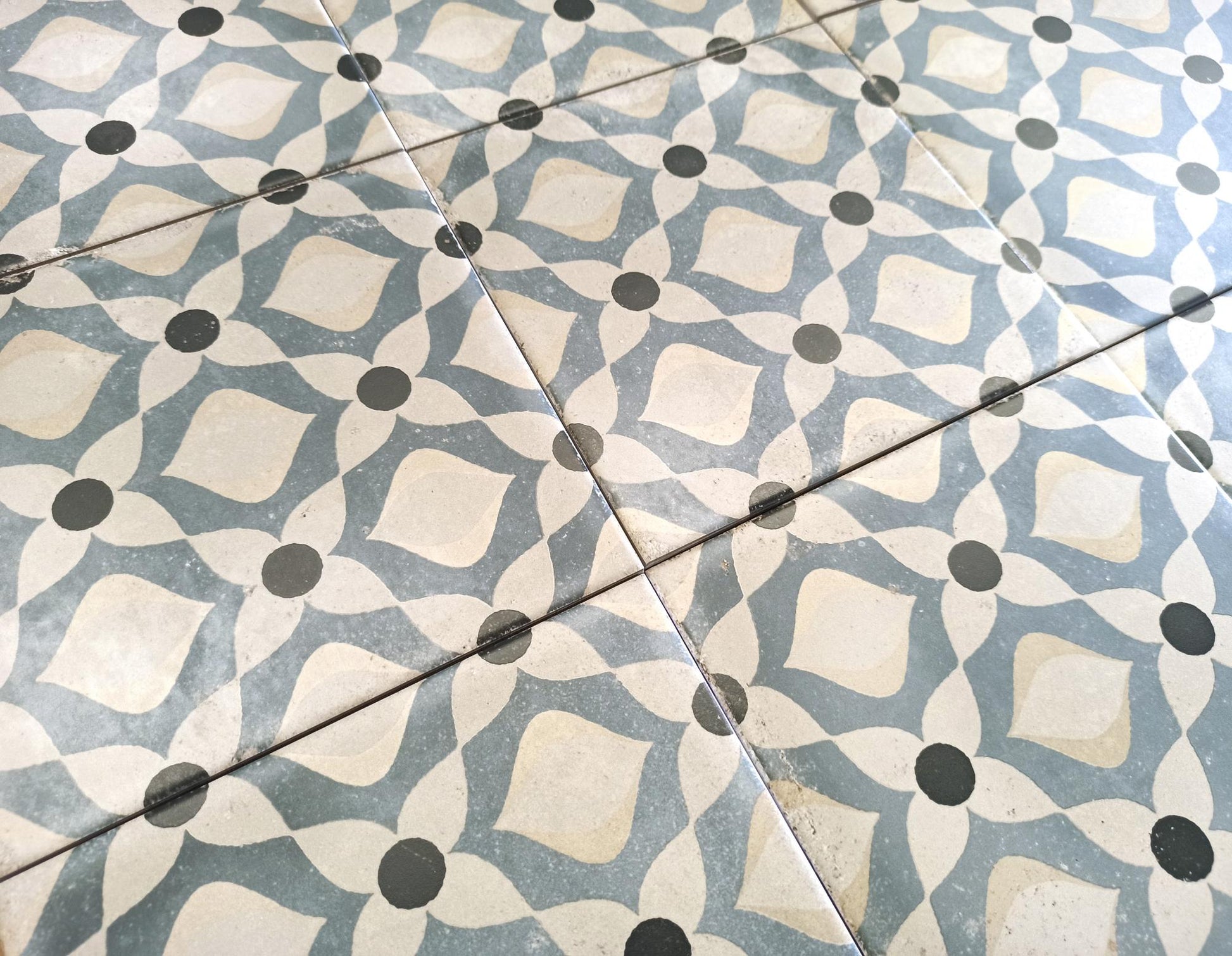 Carrelage Effet Carreau de Ciment Nantes Blue 20x20 cm de Dune