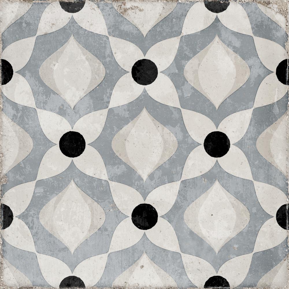 Carrelage Effet Carreau de Ciment Nantes Blue 20x20 cm de Dune