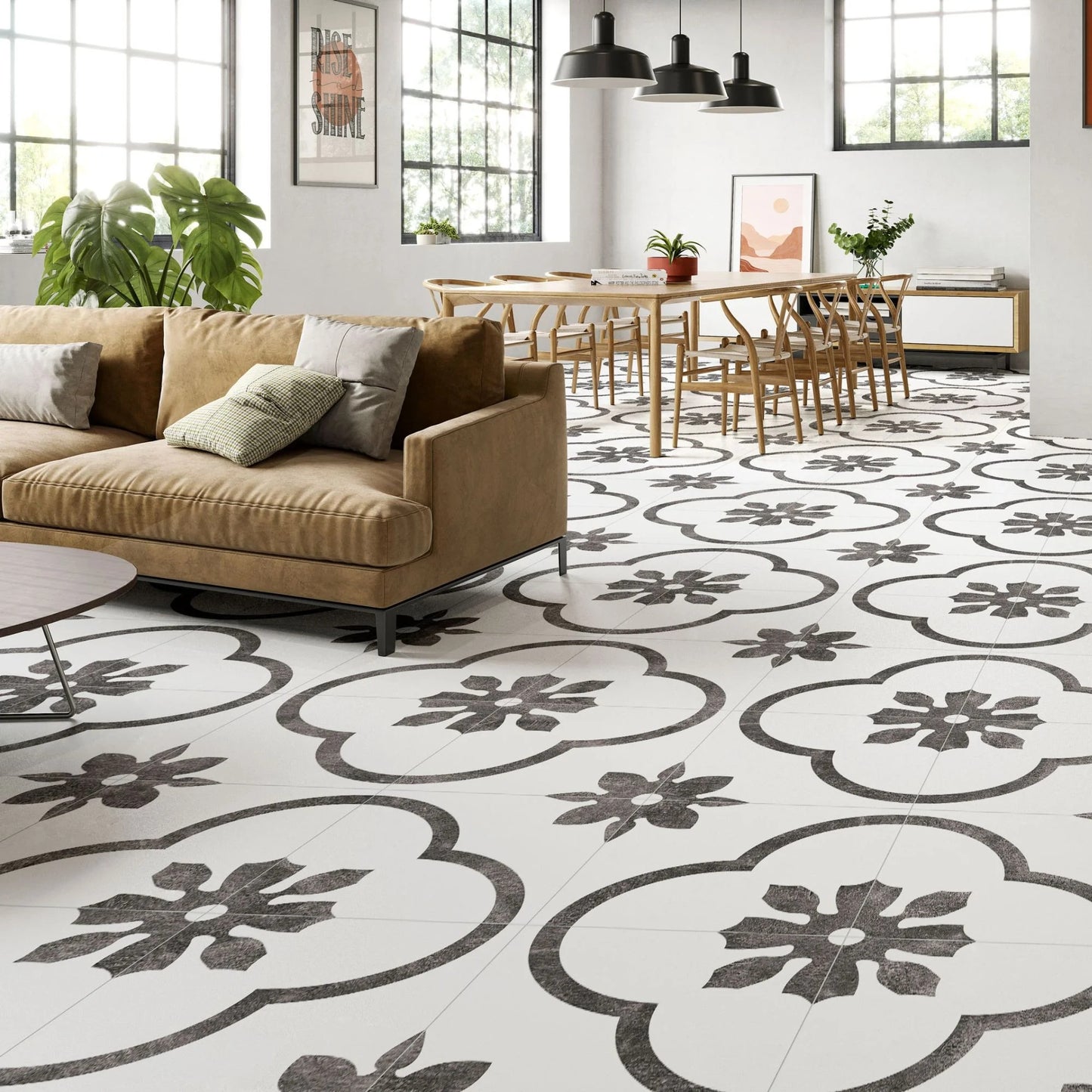 Carrelage Effet Carreau de ciment Pisano 44x44 cm de Realonda