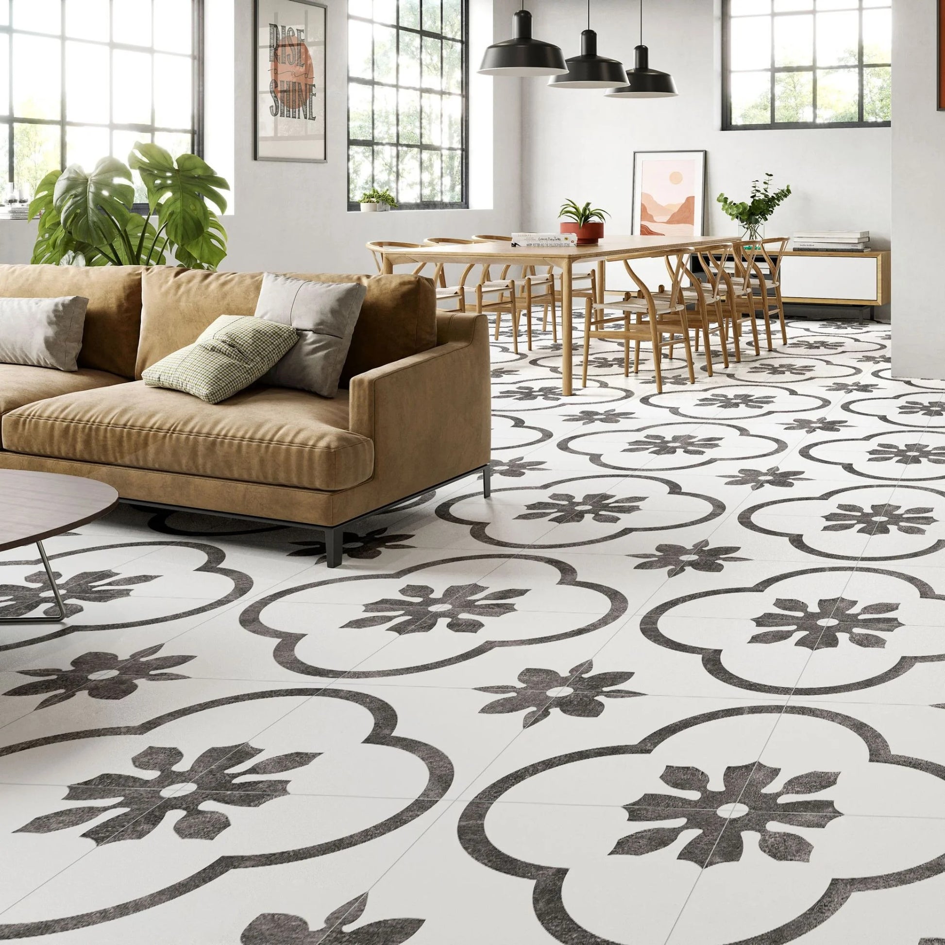 Carrelage Effet Carreau de ciment Pisano 44x44 cm de Realonda