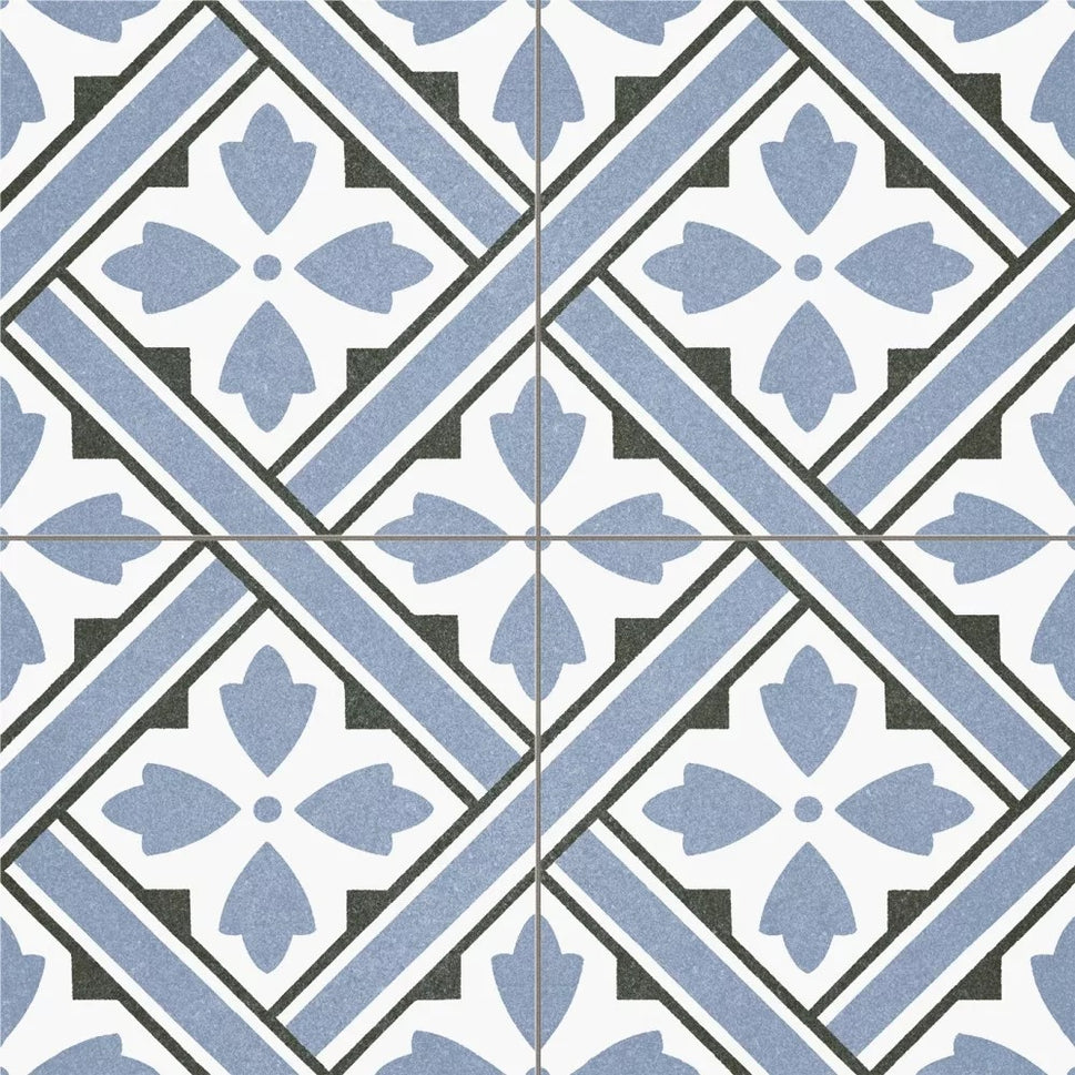 Echantillon Carrelage Effet Carreau de Ciment Pre Howard ( 2 coloris)Blue