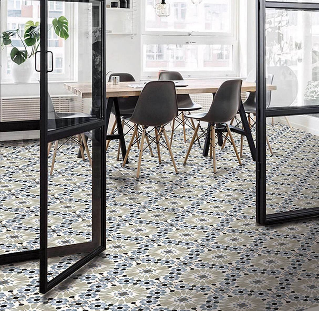 Echantillon carrelage Effet Carreau de Ciment Grafton Mina 20x20 cm