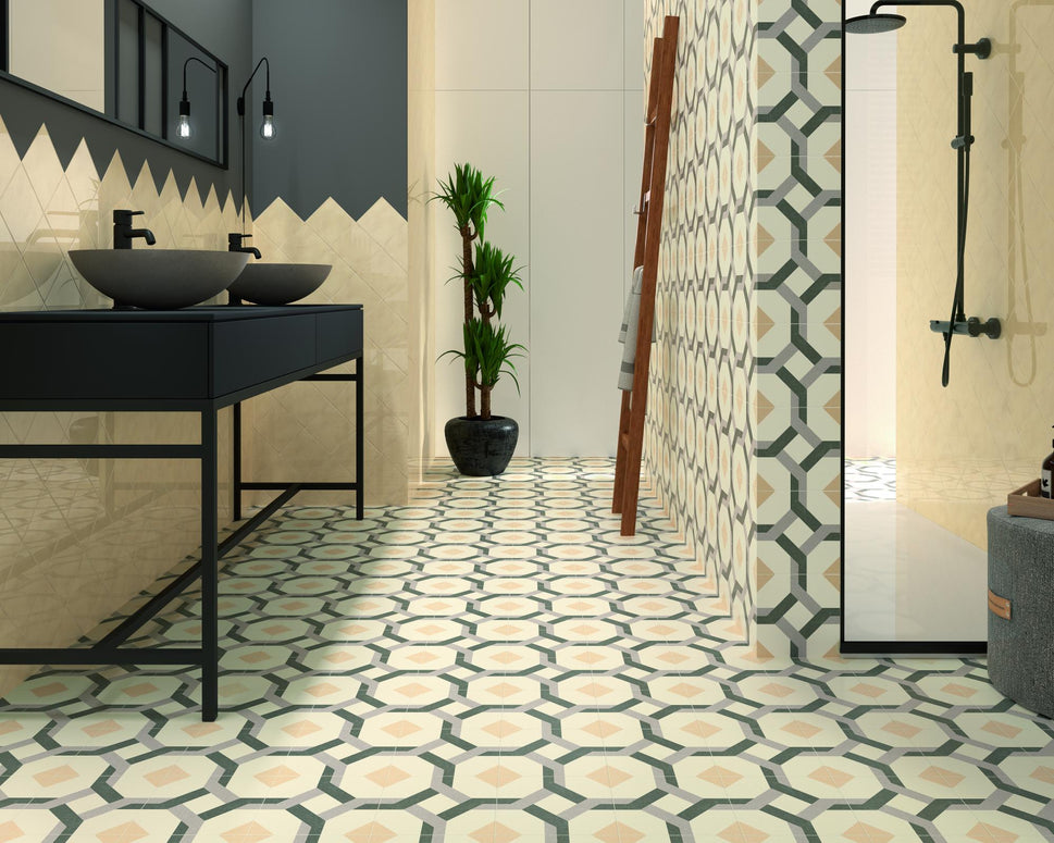 Carrelage Effet Carreau de Ciment Viana 20x20 cm de Dune