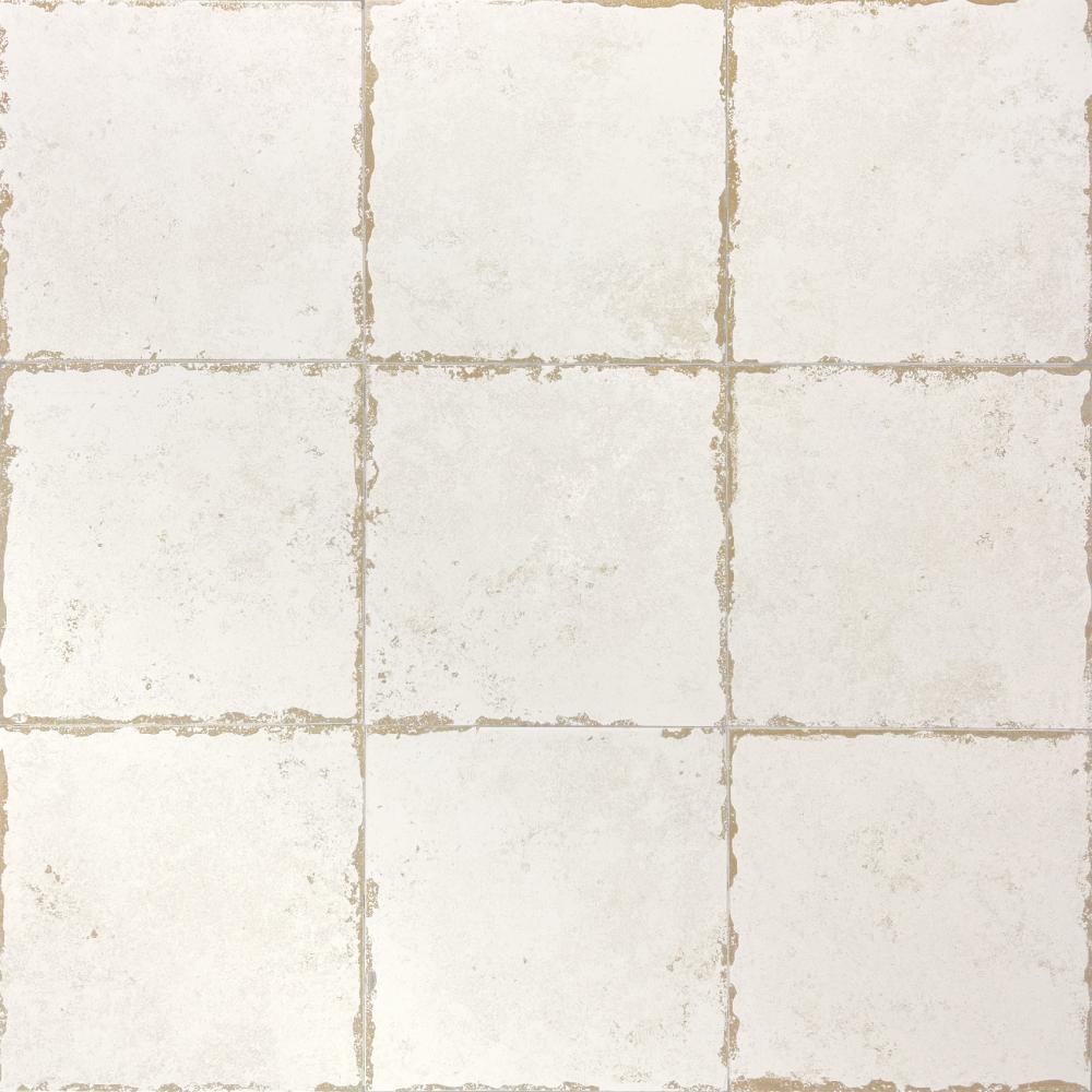 Carrelage Effet Carreau de Ciment Vieilli Antiga Blanco 20x20 cm de Dune